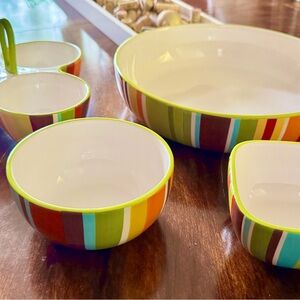 Colorful Striped Dinnerware Set